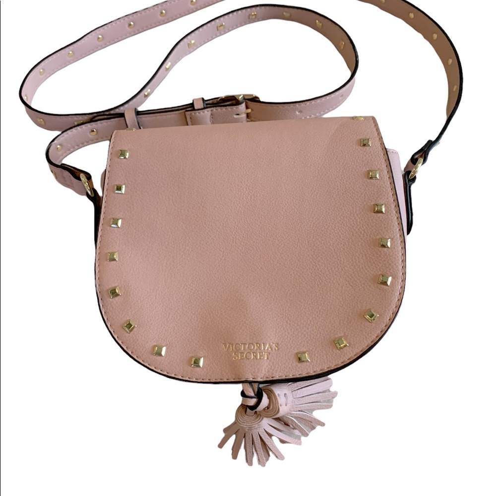 Victoria’s Secret Shoulder Bag Pink Crossbody Studded Tassel New Without Tags